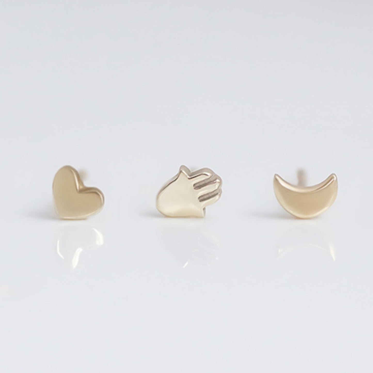 Tiny Golden Studs set 14k gold