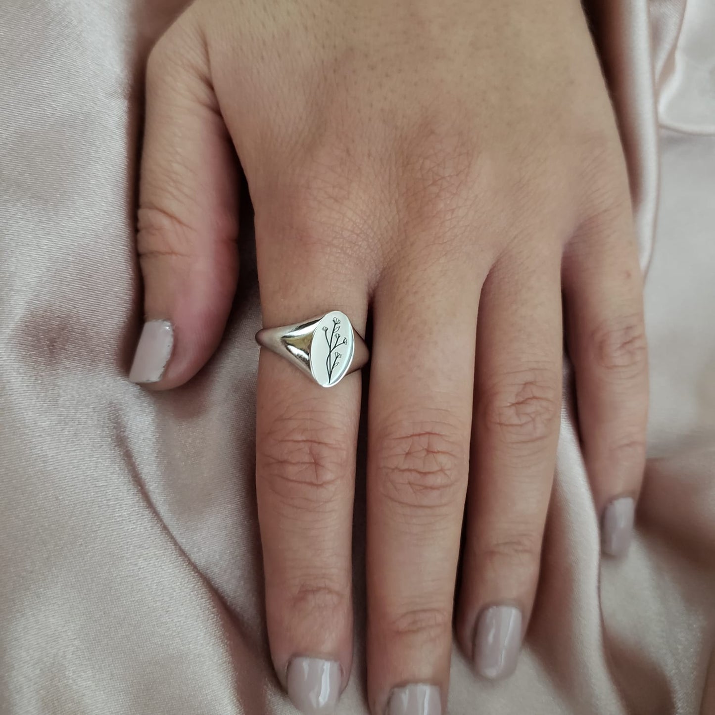 Heather Signet Ring silver Final Sale