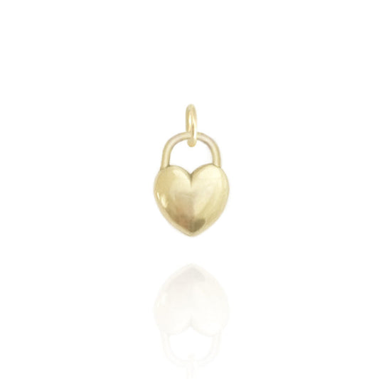 Heart Locket Charm 14k gold