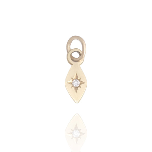 Diamond Marquise Charm 14k gold