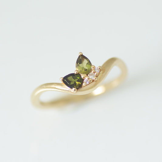 Meadow Cluster ring 14k gold