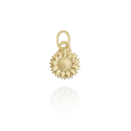 Mini Sunflower Charm 14k gold