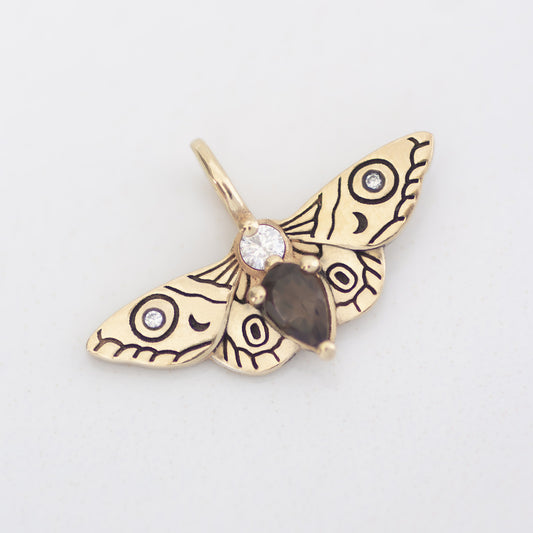 Moth Pendant 14k gold