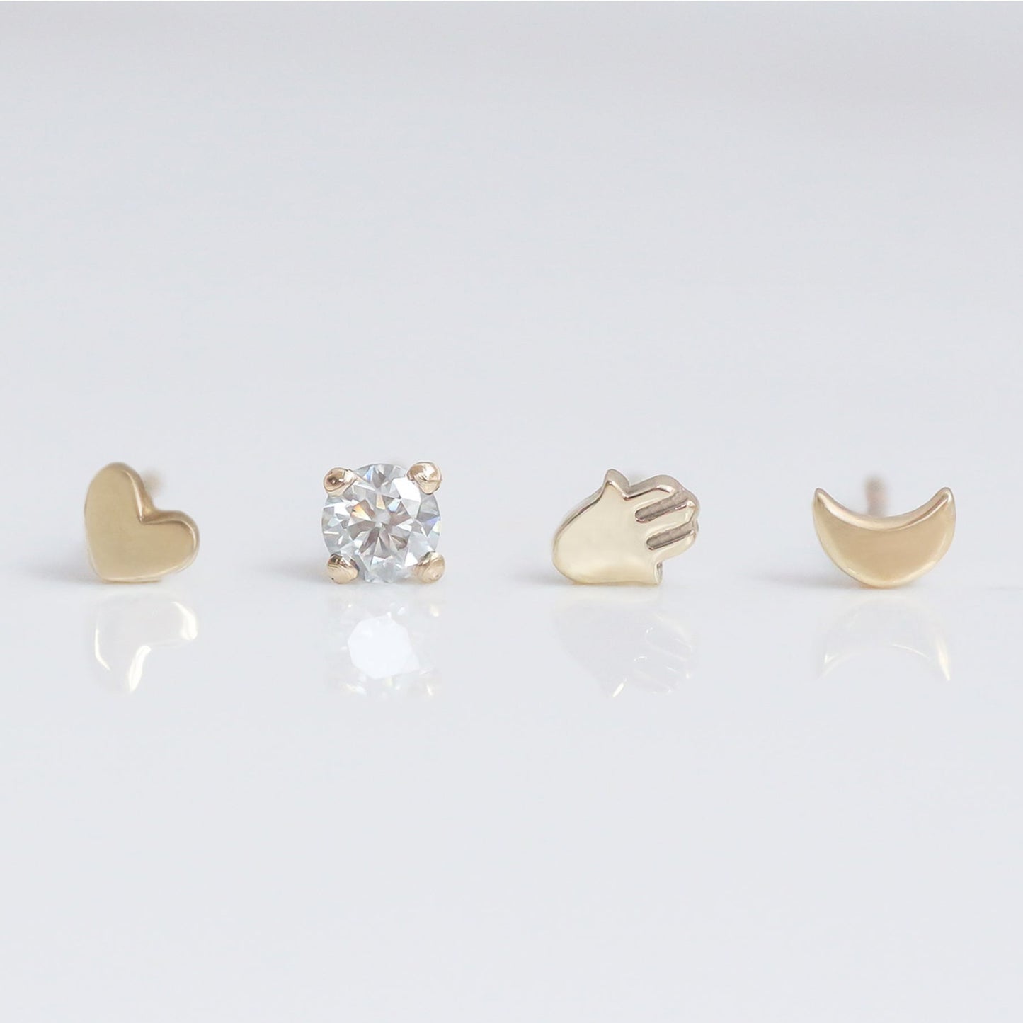 The perfect stud set 14k gold