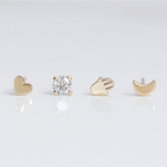 The perfect stud set 14k gold