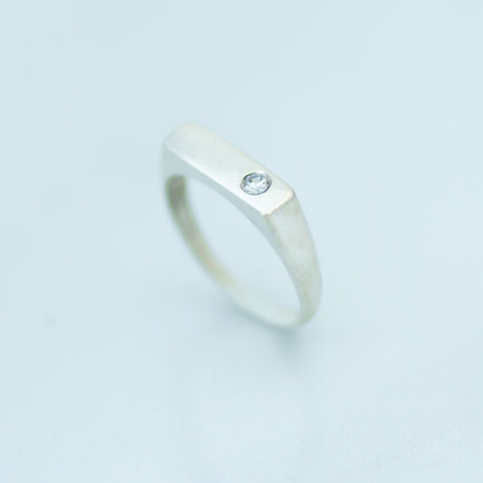 Bar Signet Ring silver