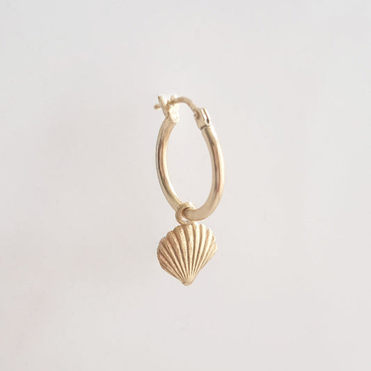 Seashell Mini Hoop 14k gold
