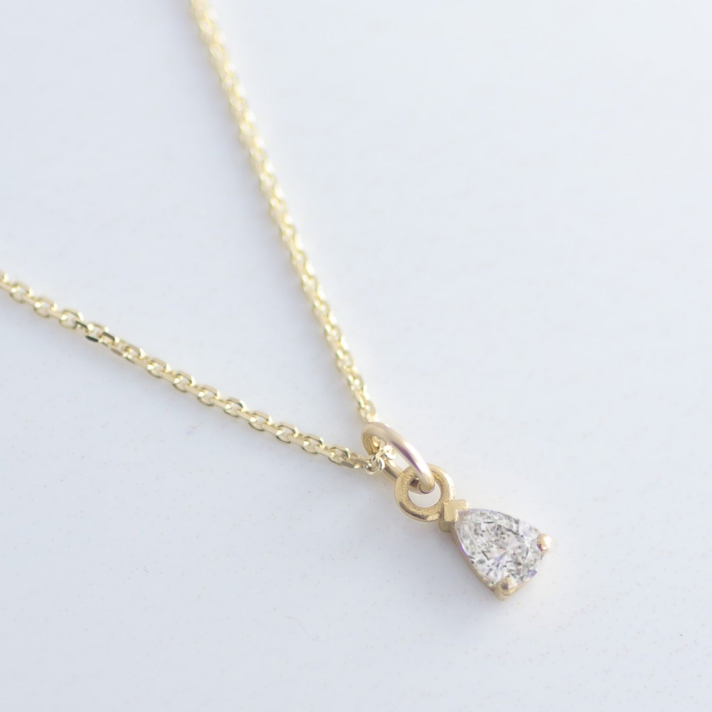 Jupiter Drop Diamond necklace 14k gold