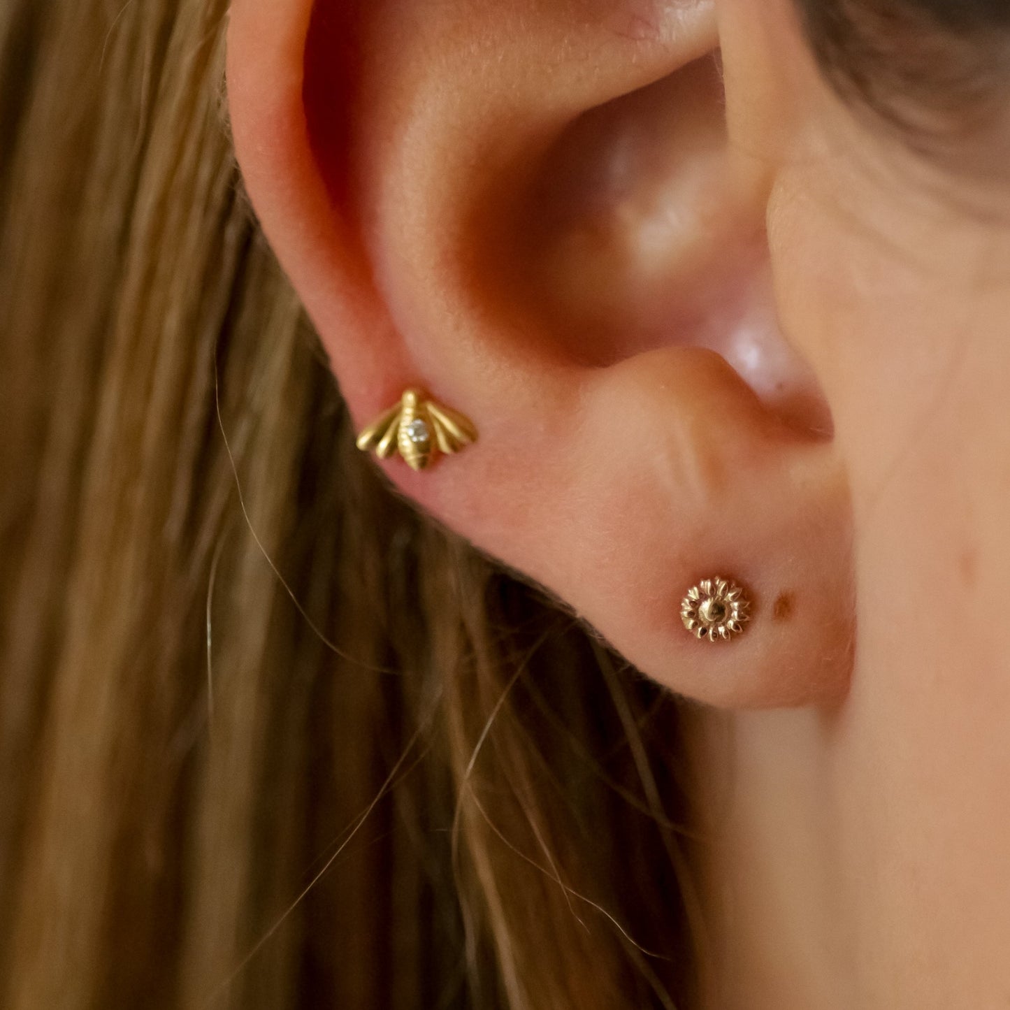 Bee & Sunflower Stud set