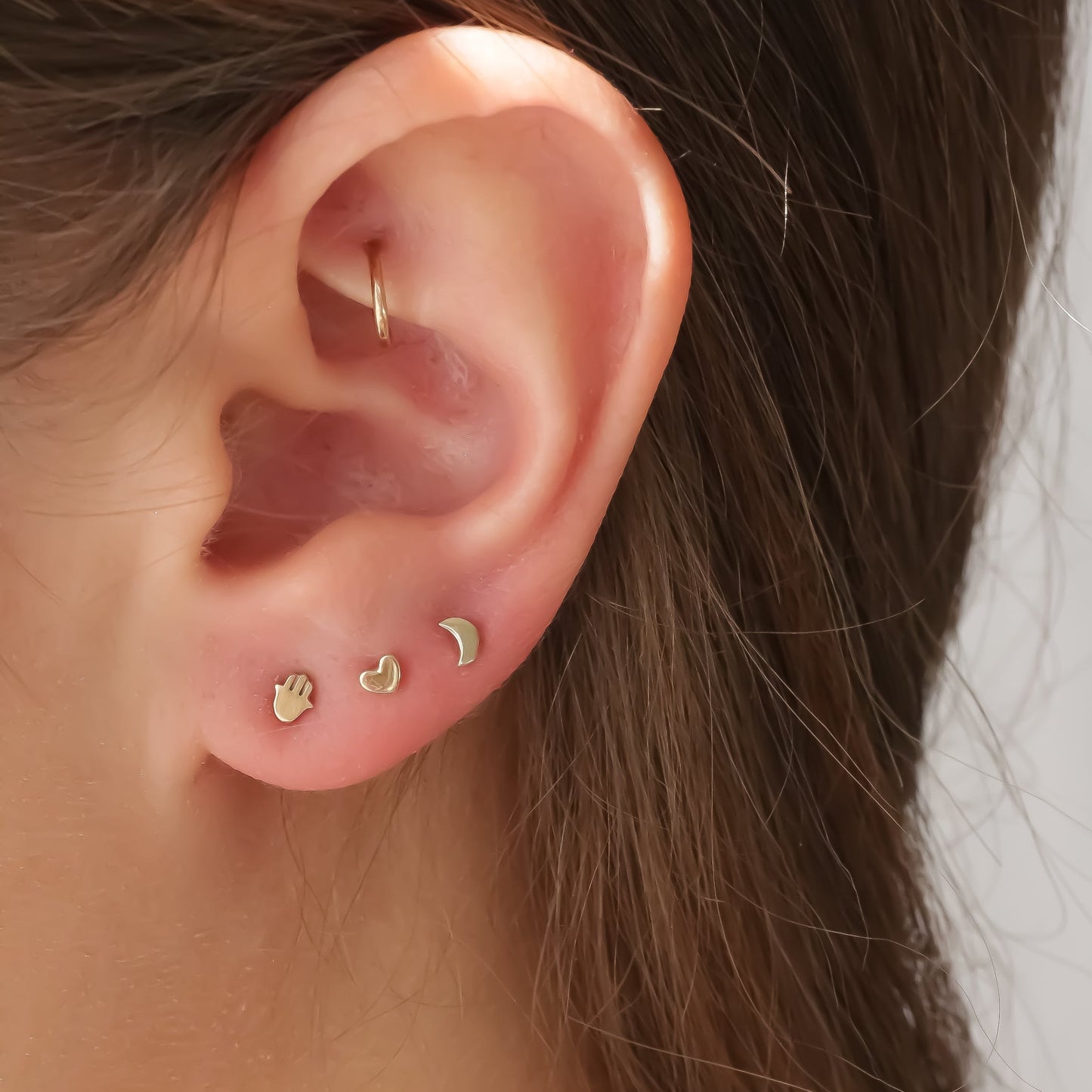 Tiny Golden Studs set 14k gold