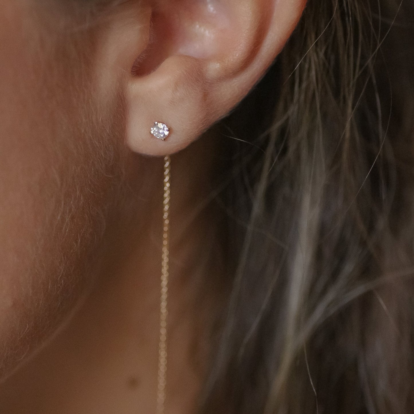 Diamond Snake Earring 14k gold