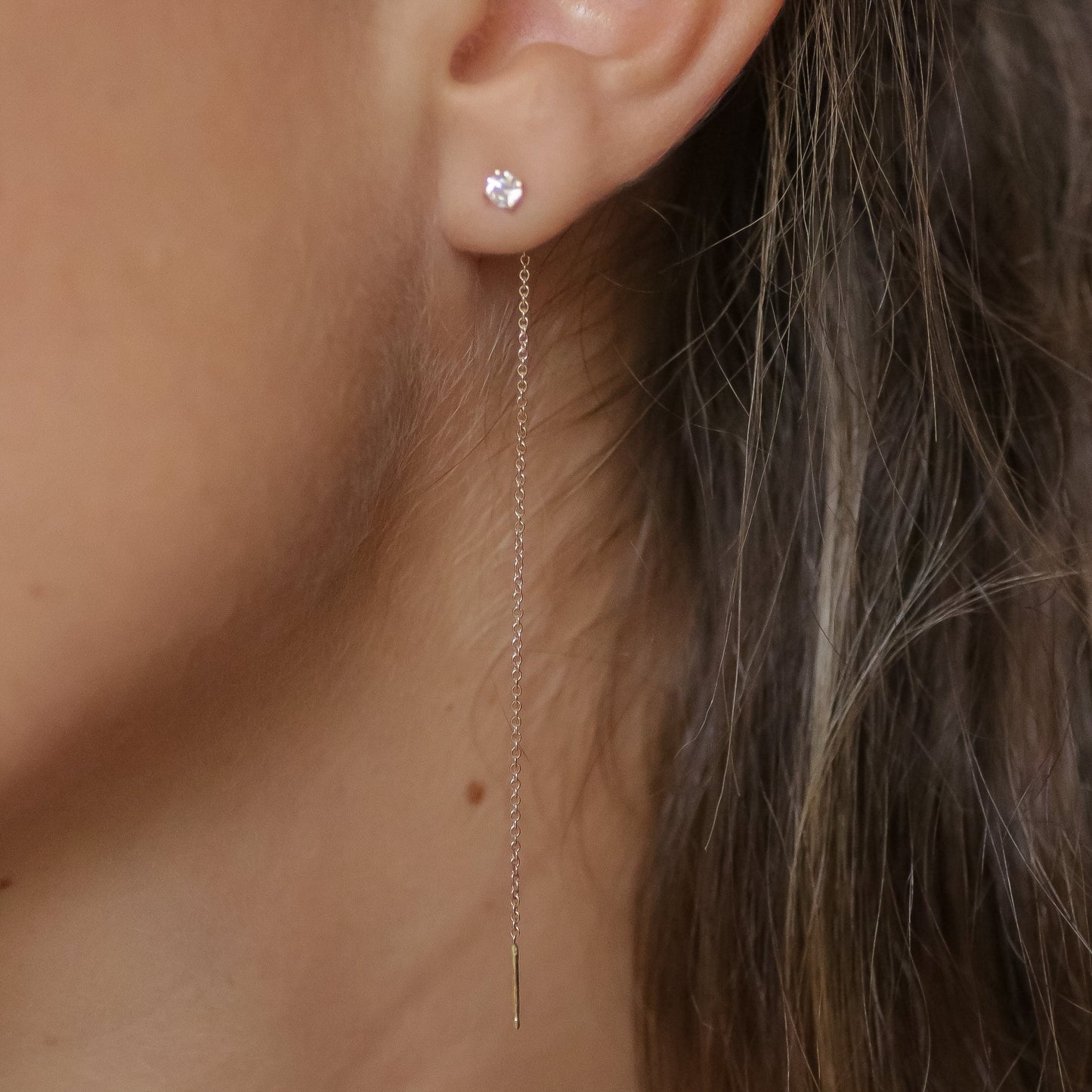 Diamond Snake Earring 14k gold