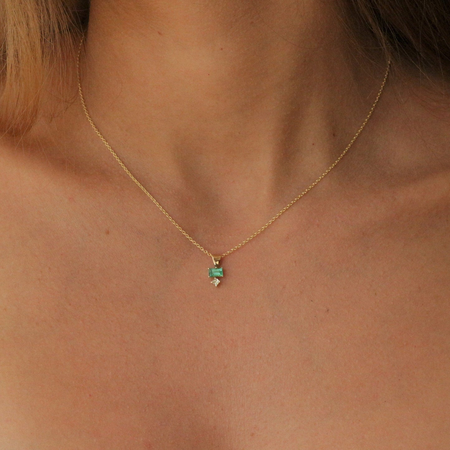 Aurora necklace 14k gold