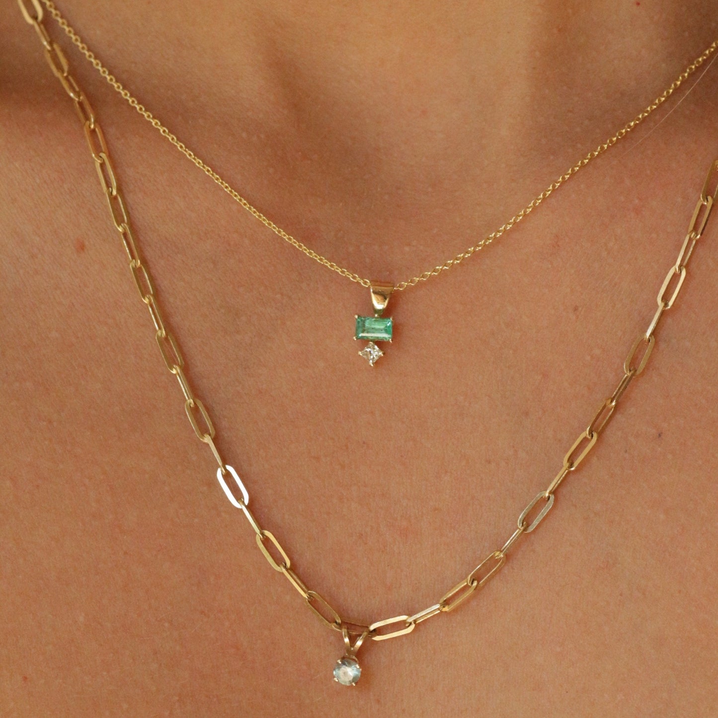 Aurora necklace 14k gold