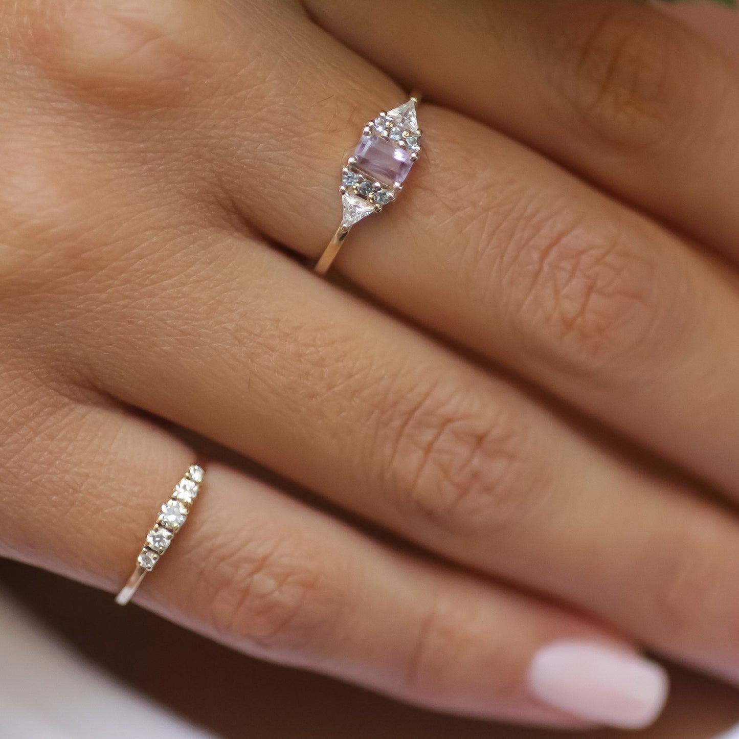 Amethyst Orchid Ring 14k gold