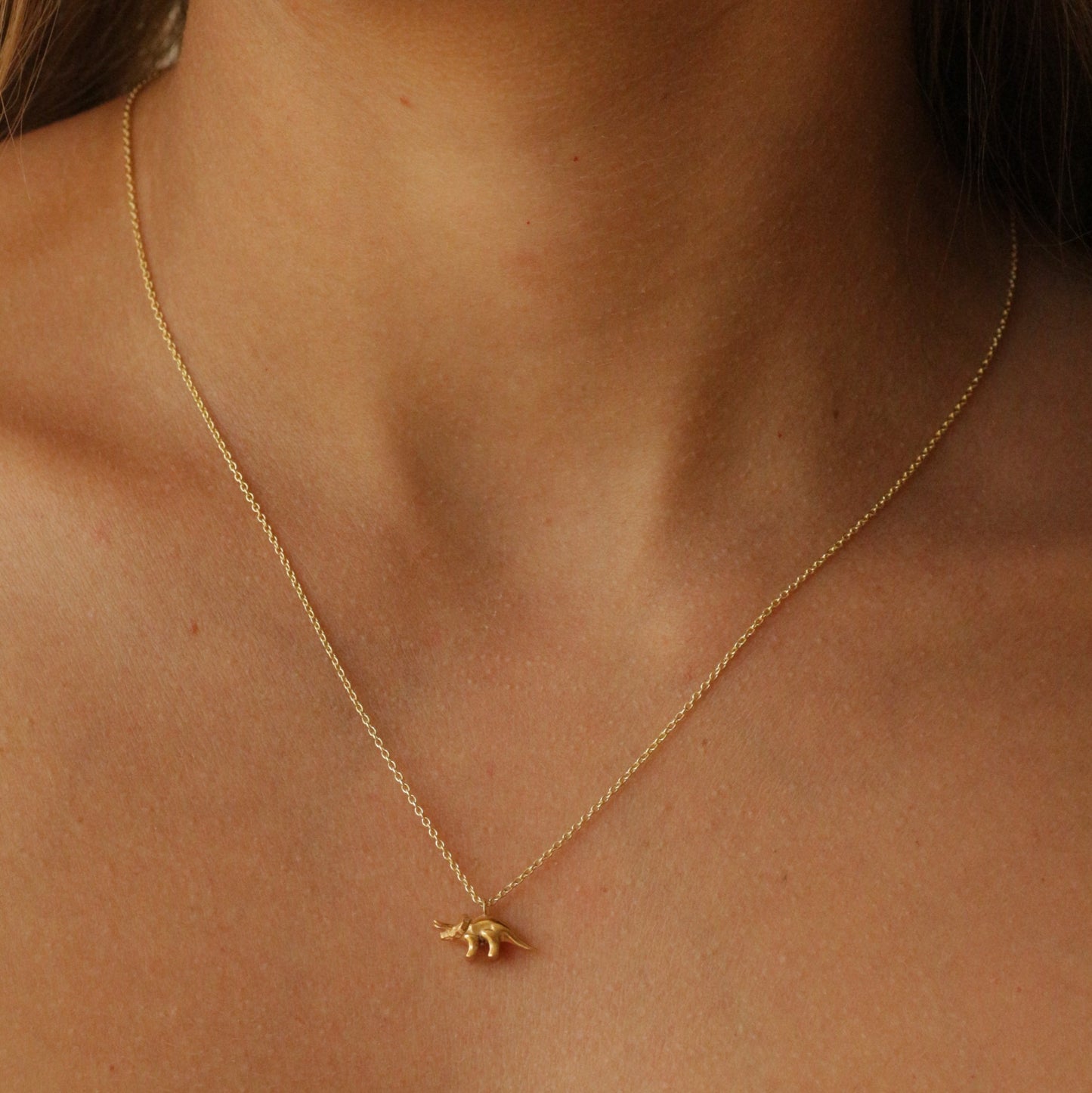 Triceratops necklace