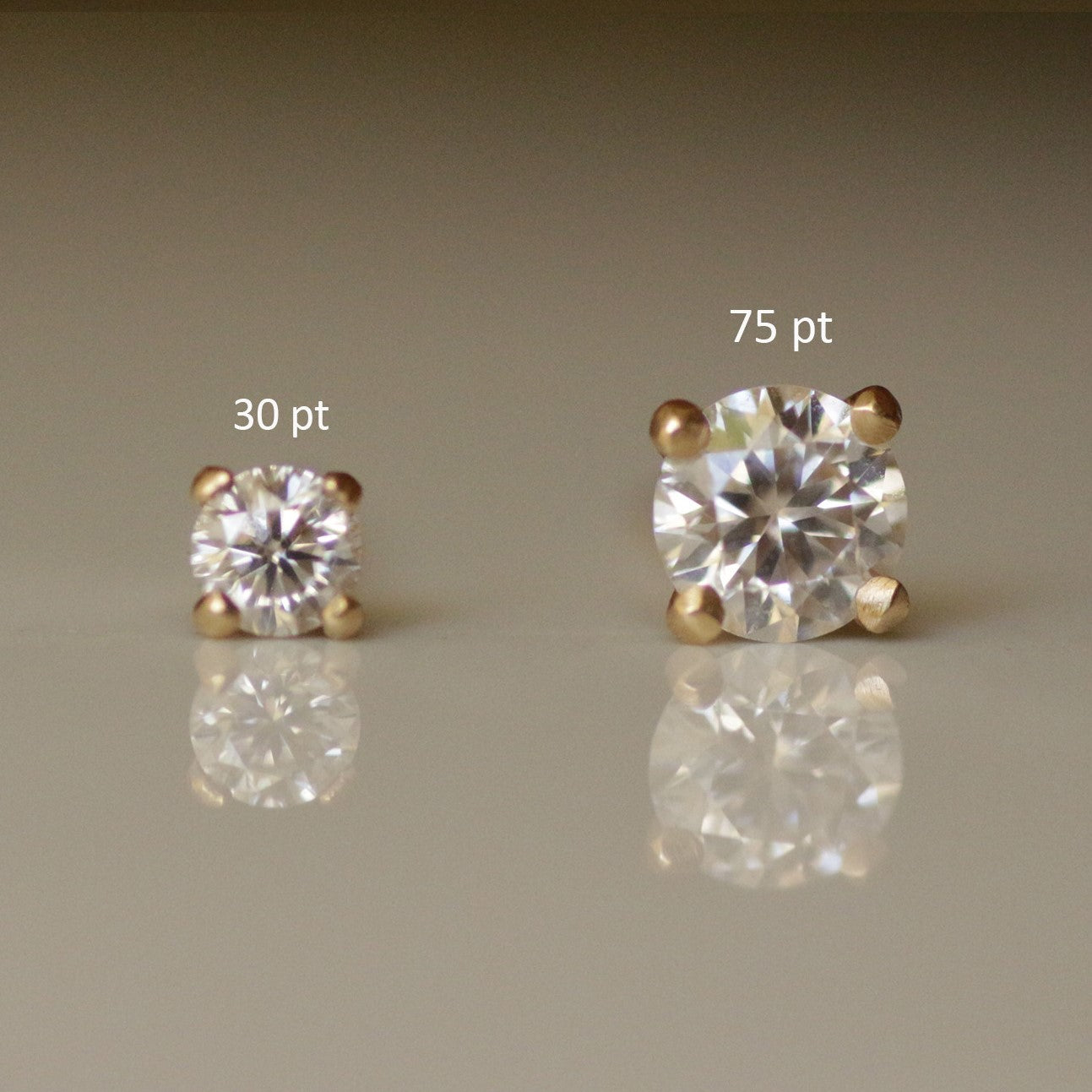 Diamond stud 0.75 ct